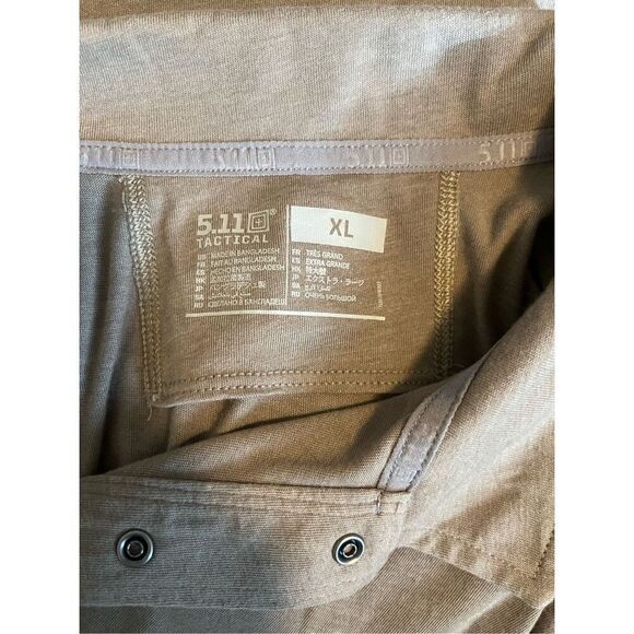 5.11 Tactical Tan Beige Cotton Blend Short Sleeve Collared Polo Shirt Mens XL - Picture 2 of 7